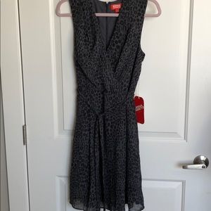 Kirna Zabete animal print faux wrap dress